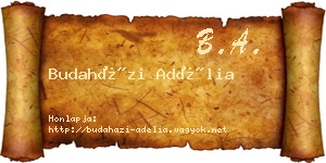 Budaházi Adélia névjegykártya